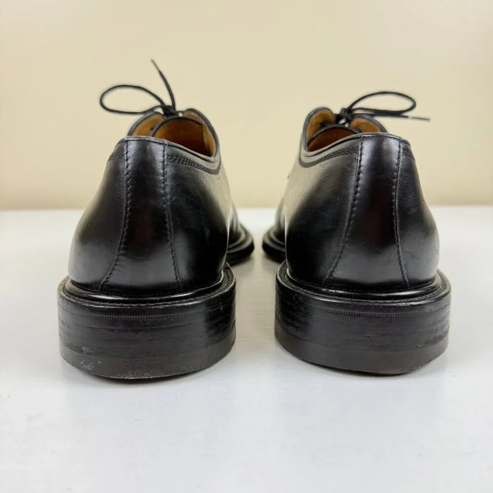 A Testoni Men's Lace Up Black Leather Oxfords